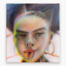 Canvas painting by famous artist, painter Zbiok Czajkowski. The canvas painting by Zbiok Czajkowski is a portrait painted with brushes and airbrush. 