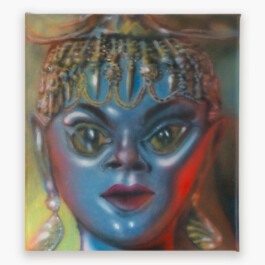 Canvas painting by famous artist, painter Zbiok Czajkowski. The canvas painting by Zbiok Czajkowski is a portrait painted with brushes and airbrush. 